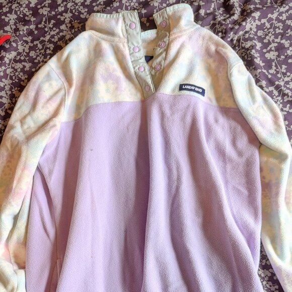 Lands End Logo Fleece Sweater Dress Kids Girls Plus Size XL 14-16 - Picture 1 of 1